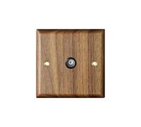 Interruptor de luz de pared estilo retro europeo, placa de interruptor de palanca de latón de madera maciza, interruptor antiguo para casa (TV)