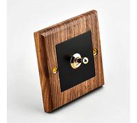 Interruptor de luz de pared tipo 86, interruptor de palanca de palanca de cobre sólido de 2 vías de 1-4 entradas interruptor de iluminación Simple for el hogar hacia arriba y hacia abajo(1 Gang)