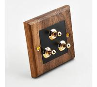 Interruptor de luz de pared tipo 86, interruptor de palanca de palanca de cobre sólido de 2 vías de 1-4 entradas interruptor de iluminación Simple for el hogar hacia arriba y hacia abajo(3 Gang)