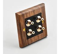 Interruptor de luz de pared tipo 86, interruptor de palanca de palanca de cobre sólido de 2 vías de 1-4 entradas interruptor de iluminación Simple for el hogar hacia arriba y hacia abajo(4 Gang)