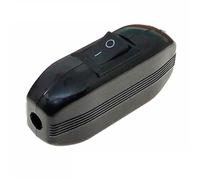 Interruptor de luz en línea CA 250 V 6 A Botón pulsador Encendido/Apagado Indicador LED 1 pieza(Black Button)