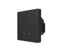 Interruptor de luz inalámbrico estilo anillo estrella para hogar inteligente, compatible con aplicaciones Tuya y para moes (2 bandas, negro)
