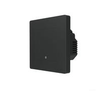 Interruptor de luz inalámbrico estilo anillo estrella para hogar inteligente, compatible con aplicaciones Tuya y Moes (1 banda, negro)