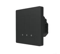 Interruptor de luz inalámbrico estilo anillo estrella para hogar inteligente, compatible con aplicaciones Tuya y para moes (3 bandas, negro)