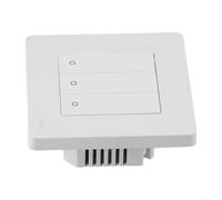 Interruptor de luz inalámbrico inteligente, interruptor de pared para Tuya y para sistemas zigbee compatible con control remoto de la serie Ring para automatización del hogar (3 bandas blancas)