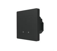 Interruptor de luz inalámbrico inteligente, interruptor de pared para Tuya y para sistemas zigbee compatible con control remoto de la serie Ring para automatización del hogar (2 bandas, negro)