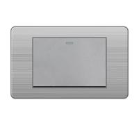 interruptor de luz inteligente, Cambie el acero inoxidable eléctrico del aparato electrodoméstico 118 * 72m m 1/2/3/4Gang Wall(1gang Grey,1WAY)