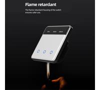 Interruptor de luz inteligente con pantalla táctil de 2 vías Tuya Zigbee DIY con nombre y nombre, UE