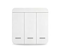 Interruptor de luz inteligente empotrado, 8,6 x 8,6 cm, moderno interruptor de pared con marco de PC, interruptor remoto inalámbrico inteligente, interruptor de luz con pinzas para cables y garras