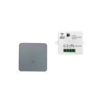 Interruptor de Luz Inteligente Inalámbrico RF Sin Neutro 433Mhz Kit de Interruptor de Control Remoto Inalámbrico AC110-250V para Lámpara Gris