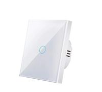 Interruptor de luz inteligente, interruptor de pared con panel de cristal de lujo, sensor de luz, botón eléctrico, interruptor táctil, 100-240 V, 1/2/3 entradas (ZS WW1X)(Zs Ww1x)