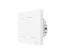 Interruptor de luz inteligente para Moes Star Ring Series para Tuya para zigbee, botón táctil montado en la pared con control remoto RF, construcción de PC, acabado blanco (2 bandas blancas)