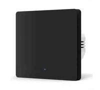 Interruptor de luz inteligente para Zigbee, 1 marcha, para control de aplicación tuya, comando de voz para Alexa Google, sin cable cero, color blanco, 86 x 86 mm (negro)