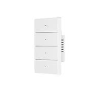 Interruptor de Luz Inteligente WiFi Tuya 4 Gang Interruptor Matter 10A Requiere Cable Neutro para Control por Voz de Assistant Temporizador