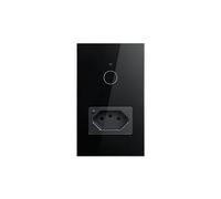 Interruptor de Luz Inteligente WiFi Tuya con Interruptor de Pared Táctil, Control Remoto Mediante la Aplicación Life para Alexa y Home, A