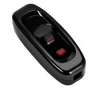 Interruptor de luz, interruptor de dispositivo de 5 piezas Botón de ENCENDIDO/APAGADO cable en línea interruptor para lámpara de mesa lámpara de escritorio lámpara de cama AC 250 V 10A (negro)