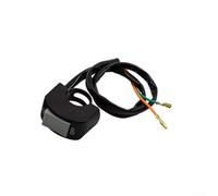 Interruptor de luz LED compatible con manillares de motocicleta de 22 mm con función de apagado y botón de flash dual para uso nocturno constante y peligroso (negro)