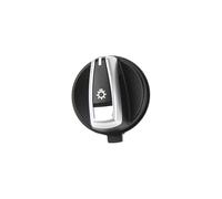 Interruptor de luz para coche Ajuste Para Bmw 1 3 Series E90 E91 E92 E93 E84 E81 E82 E88 Interruptor De Faro De Coche Lámpara De Cabeza Botón Giratorio Tapa(Black)
