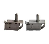 Interruptor de luz para puerta de refrigerador, botón normalmente cerrado para control, 250 V/125 V 0,5 A/1 A, plástico gris, 32,6 x 18,5 x 15 mm, paquete de 2