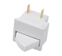 Interruptor de luz para puerta de refrigerador de 2 pines/3 pines, control basculante de plástico blanco, nominal 5 A 250 V CA, temperatura de funcionamiento de -55 °C a 85 °C, compatible con