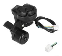 Interruptor de luz para scooter eléctrico con alarma para Ninebot Max g30s LP g30sD g30sLE II F30 E25 ES4 G3 F3 para control de botón combinado negro (B)