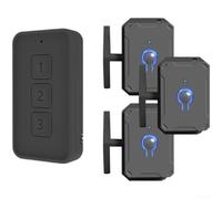 Interruptor de luz remoto inalámbrico inteligente, no requiere cableado, tecnología RF433 para decoración del hogar, blanco, negro (3 + 3)