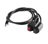 Interruptor de mando de luces moto, 12V 16A CNC interruptor moto manillar para manillas de 22mm de moto, Impermeable Interruptores de automoción