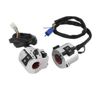Interruptor De Manillar 1 Par De Interruptores Manillar Motocicleta Cromados 25 Mm Interruptor Señal Giro Botón Control Bocina Accesorios Universales