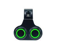 Interruptor De Manillar Controlador Interruptor Luz Antiniebla LED Dos Botones Para Motocicleta Señal Giro Apto Para Manillares 22 Mm(Green Manual Return)