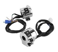 Interruptor de Manillar de Motocicleta, Botón de Control de par de Interruptores para Manillar de 1 Pulgada Señal de Giro Cuerno de Faro 25 Mm Universal