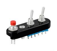 Interruptor de manillar de motocicleta, compatible con 7/8 pulgadas y 1 pulgada, interruptor de botón de encendido/apagado/encendido, construcción de aluminio, para construcción de bicicletas (negro