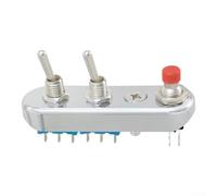 Interruptor de manillar de motocicleta, compatible con 7/8 pulgadas y 1 pulgada, interruptor de botón de encendido/apagado/encendido, construcción de aluminio, para construcción de bicicletas (negro