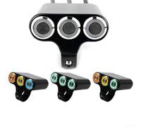 Interruptor de manillar de motocicleta con 3 botones iluminados LED para ATV Dirt Bike hecho de aleación de aluminio compatible con 10 sistemas de motor eléctrico de 12 V CC con cable de 50 cm (un