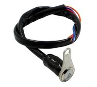 Interruptor de manillar de motocicleta con anillo iluminado LED con botón de metal de autobloqueo y doble función de flash para aplicaciones de agujero de montaje de 7 mm