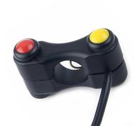 Interruptor de manillar de motocicleta de 22 mm con doble botón para control de bocina, 12 V, impermeable, CNC, para ATV, Dirt Bike, scooter, izquierda y derecha