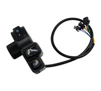 Interruptor de manillar de motocicleta de 22 mm, señal de giro 3 en 1 para botón de encendido/apagado de bocina, repuesto ABS negro para la mayoría de motocicletas