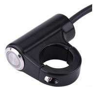 Interruptor de manillar de motocicleta de 3 botones con luz LED para ATV Dirt Bike diseño de aleación de aluminio para agujero de manillar de 22 mm con cable de cableado de 50 cm (agujero único)
