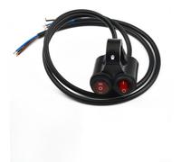 Interruptor de manillar de motocicleta de 7/8 pulgadas, 22 mm, doble control basculante para lámpara de punto, luz antiniebla, 12 V, motocicleta para quad, aleación negra