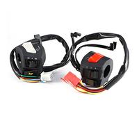 Interruptor de manillar de motocicleta Fydun 2 piezas Universal 7/8 '' Interruptor de control de luz de señal de de bocina de manillar de motocicleta negro