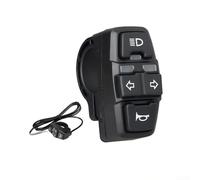 Interruptor de manillar de motocicleta multifunción para lámpara de bicicleta eléctrica para botón de bocina con control de señal de giro, se adapta a manillares de 22 mm para vehículos eléctricos y