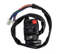 Interruptor de manillar de motocicleta para intermitentes izquierdos, arranque de estrangulador para barras de 22 mm, unidad de control multifunción, negro y rojo