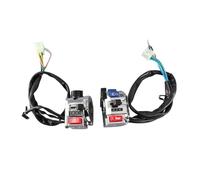 Interruptor de manillar de motocicleta universal de 7/8 pulgadas, interruptor de control de manillar con funciones de intermitentes, bocina, faro y encendido, par de plástico de (Blanca)