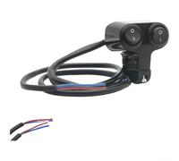 Interruptor de manillar hecho de aleación de aluminio para bicicletas eléctricas y motocicletas, se adapta a barras de 22 mm de diámetro con 2 cables y 3 configuraciones de cable para control de luz