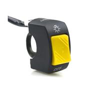 Interruptor De Manillar Interruptor Encendido Y Apagado Motocicleta Botón Pulsador Manillar 12 V Conector Electrónico Tipo Bala Para ATV Bicicleta Scooter(Yellow)