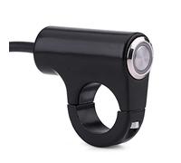Interruptor de manillar para moto, botón pulsador universal fit for manillares 22 mm, modelo A (retorno automático) y B (ON/OFF con luz), carcasa aluminio resistente, protección contra sobrecarga pol