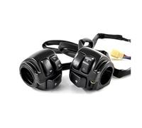 Interruptor De Manillar Para Sportster XL883, Dyna V-ROD Softail 1996-2012 Interruptor Control Señal Giro Para Manillar Motocicleta Cromado 1" Y 25 Mm(Black)