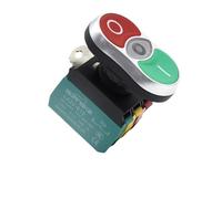 Interruptor de máquina herramienta de doble botón rojo y verde con flecha STOP con luz(RG-1NO1NC,No light)