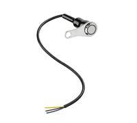 Interruptor de moto y corte de circuito de acero inoxidable, botón pulsador de 12 V, impermeable, interruptor universal LED azul para interruptor de faros de motocicleta y manillar