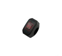 Interruptor de motocicleta autobloqueante, control multifunción para faros delanteros para luz de paso de bocina, botón de manillar resistente a la intemperie para vehículos eléctricos (rojo)