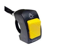 Interruptor de motocicleta, botón Control encendido y apagado, montaje en manillar, lámpara señal faro, interruptores modificados Pulsador de arranque moto(Yellow)